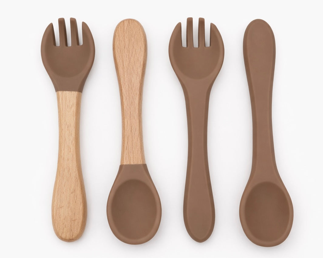 Silicone & Wood Cutlery