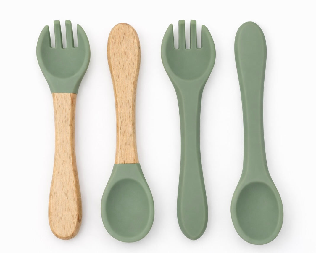 Silicone & Wood Cutlery