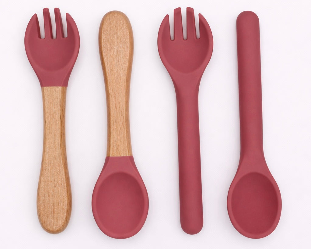 Silicone & Wood Cutlery