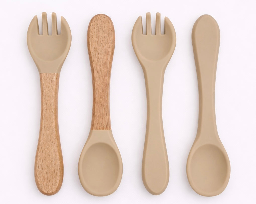 Silicone & Wood Cutlery