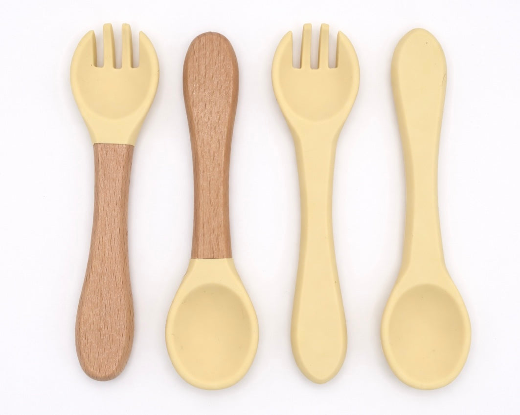 Silicone & Wood Cutlery