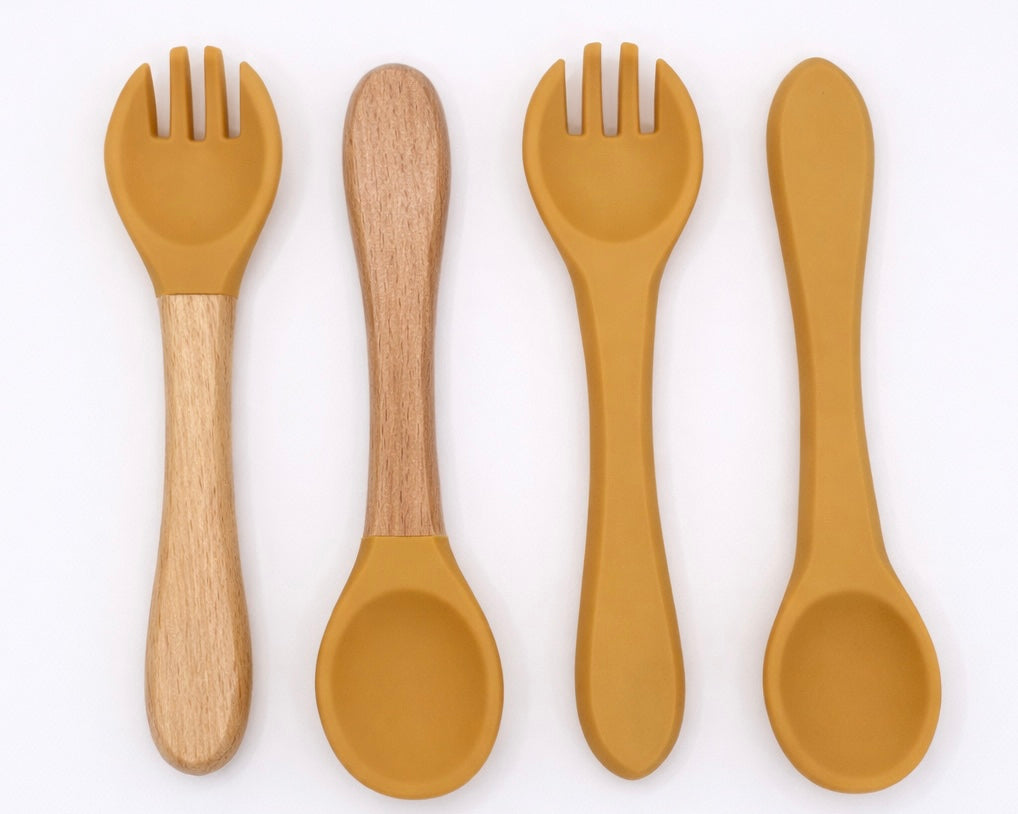 Silicone & Wood Cutlery