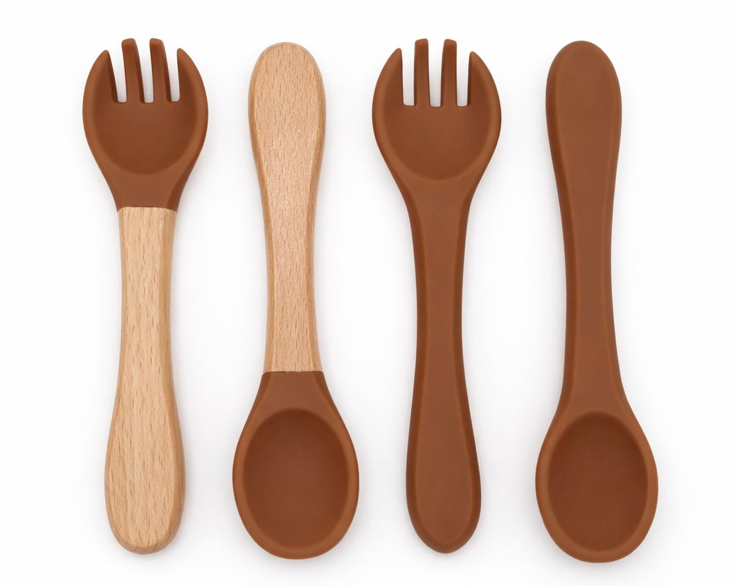Silicone & Wood Cutlery