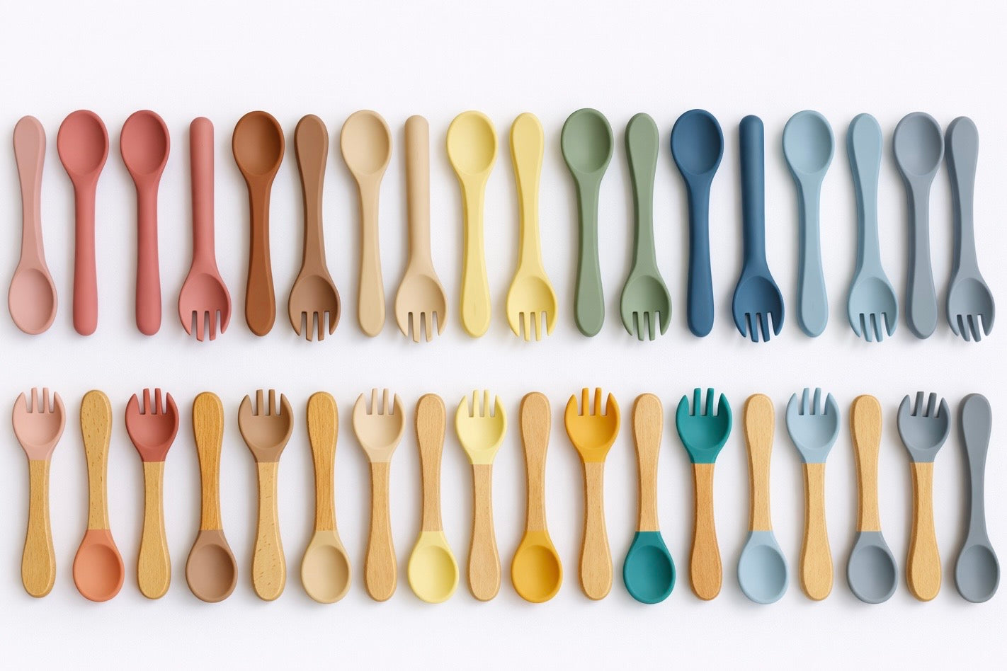 Silicone & Wood Cutlery