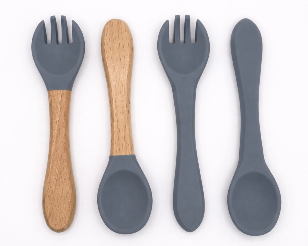 Silicone & Wood Cutlery