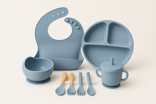Feeding Set - Grey Blue